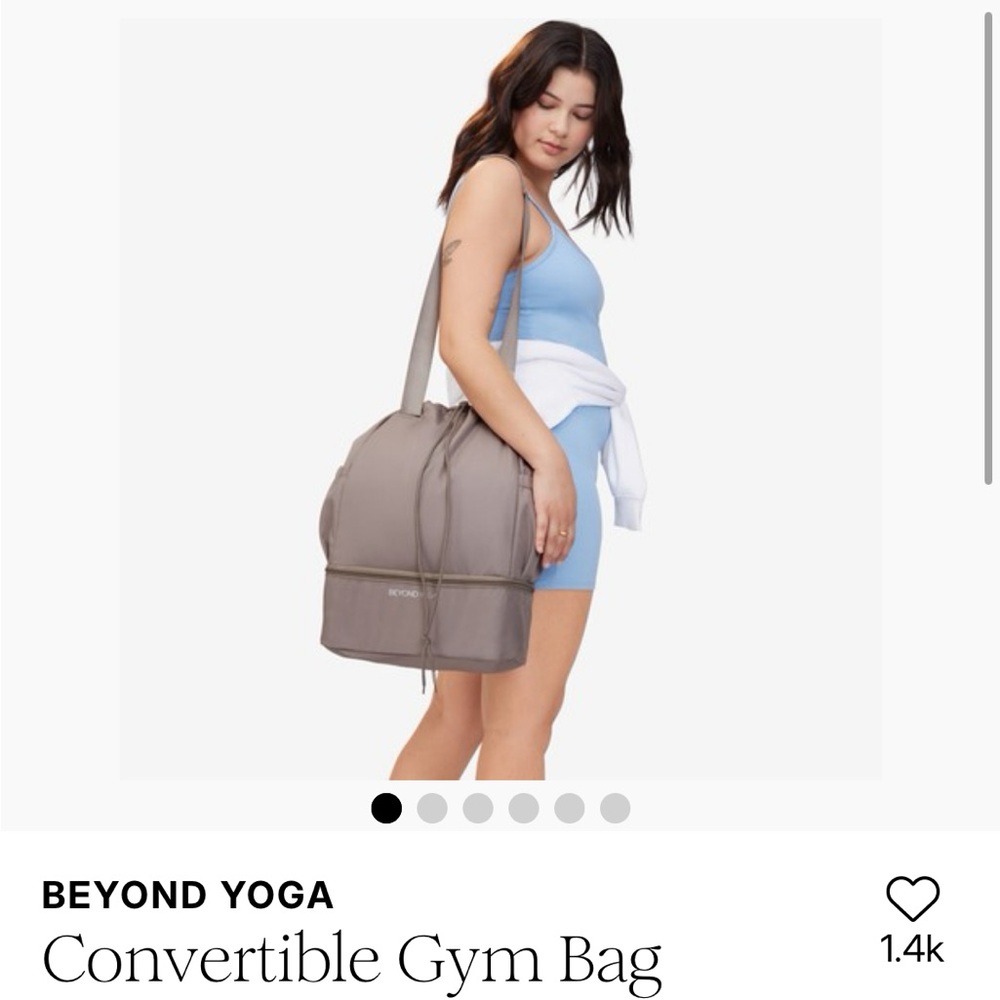 Beyond Yoga Gray Drawstring Bag - Picture 3 of 7